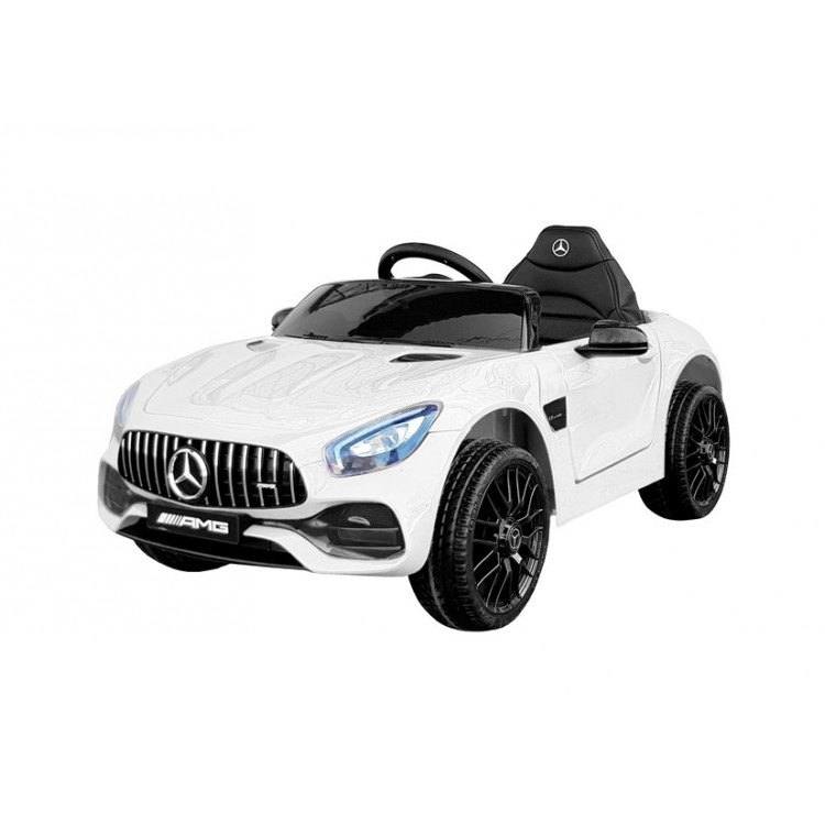 Elektrické autíčko - Mercedes GTR - nelakované - biele
